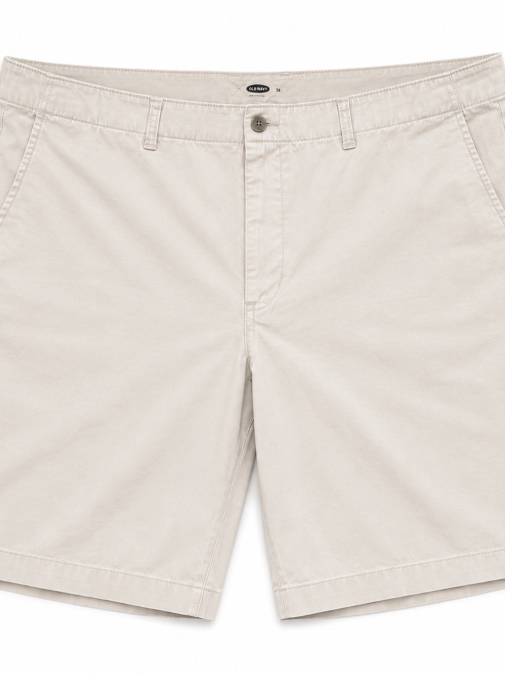 Old Navy Flat-Front Men's Shorts in Light Beige